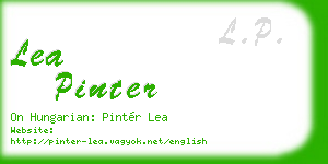 lea pinter business card