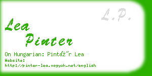 lea pinter business card